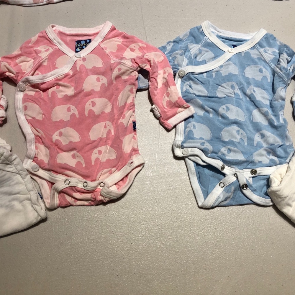 Kickee Pants boy/girl twin going home outfits